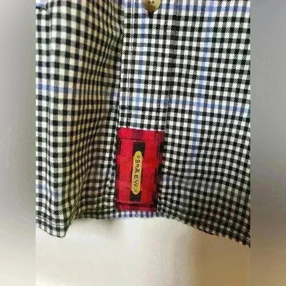 NWT Braeval men’s size M Tiera button down with pocket square - Picture 4 of 12